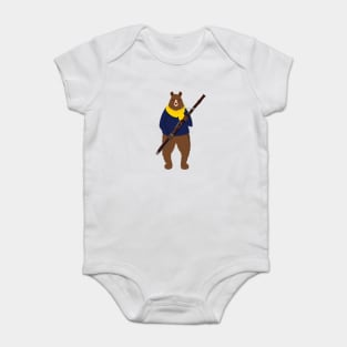 Bear with bassoon Baby Bodysuit